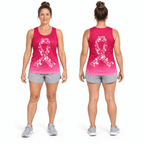 Breast Cancer Running Tank Top Ribbon of Strength Running Singlet for Men and Women