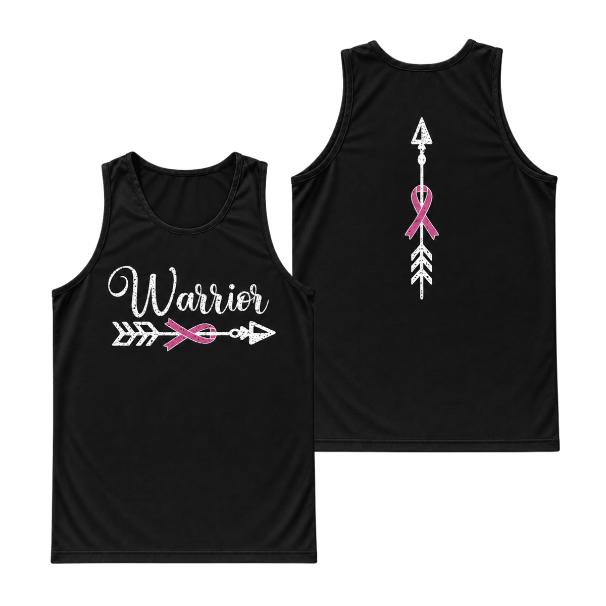 Breast Cancer Running Tank Top Warrior Ribbon Running Singlet for Men and Women