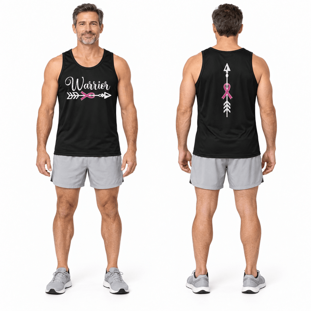 Breast Cancer Running Tank Top Warrior Ribbon Running Singlet for Men and Women