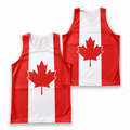 Canada Running Tank Top Canada Flag Running Singlet for Men and Women