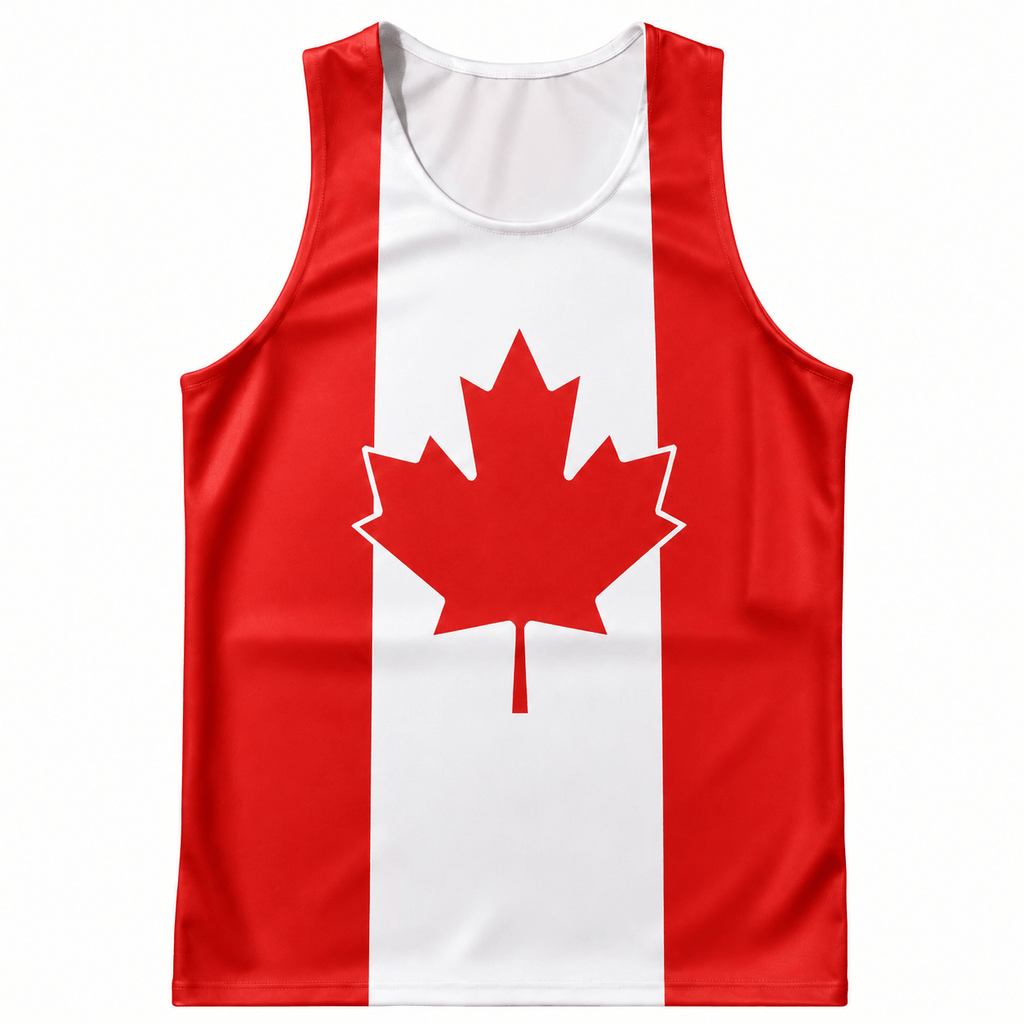 Canada Running Tank Top Canada Flag Running Singlet for Men and Women