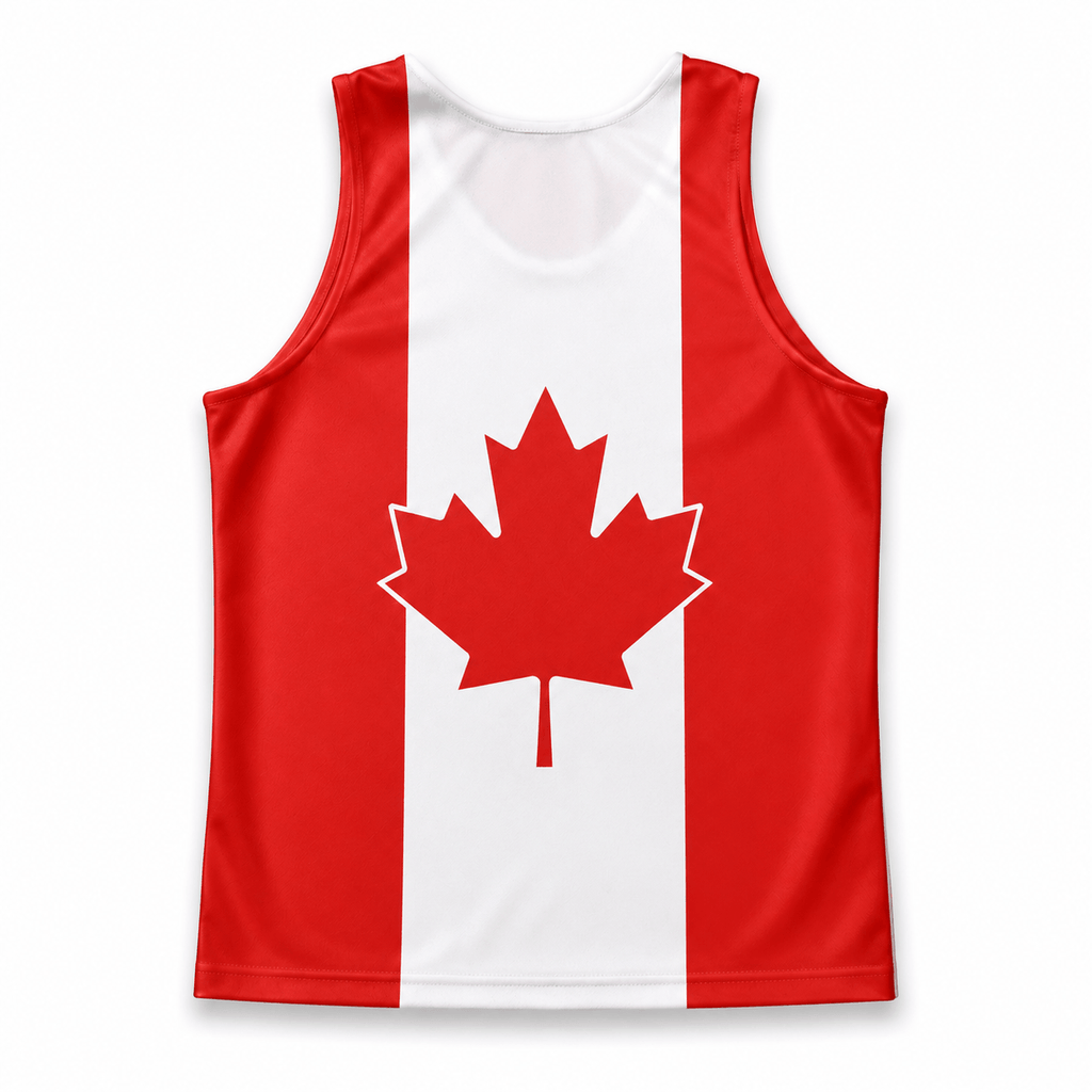 Canada Running Tank Top Canada Flag Running Singlet for Men and Women