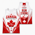 Canada Running Tank Top Maple Leaf Mountain Running Singlet for Men and Women