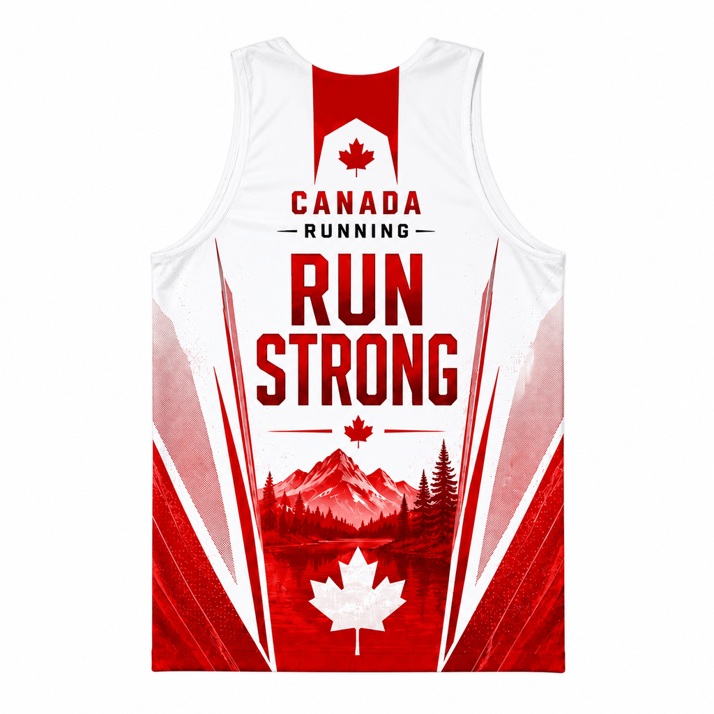 Canada Running Tank Top Maple Leaf Mountain Running Singlet for Men and Women