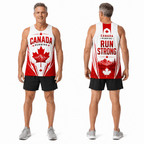 Canada Running Tank Top Maple Leaf Mountain Running Singlet for Men and Women