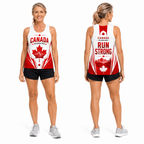 Canada Running Tank Top Maple Leaf Mountain Running Singlet for Men and Women