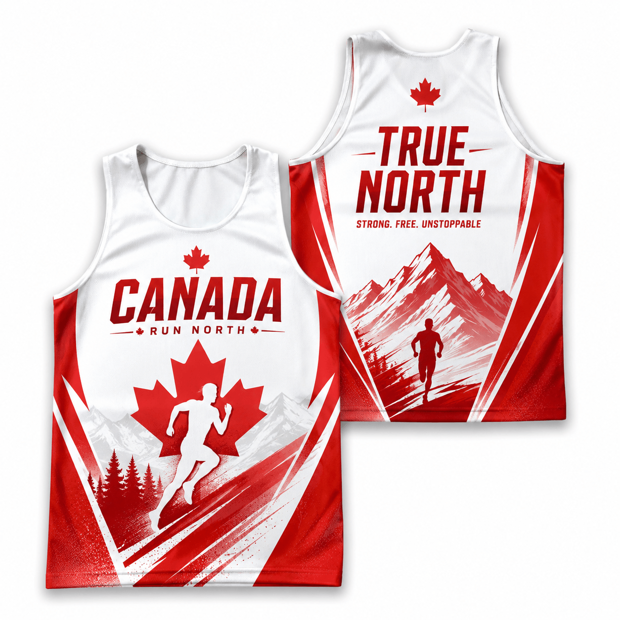 Canada Running Tank Top True North Runner Running Singlet for Men and Women