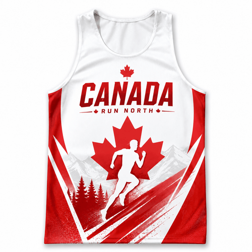 Canada Running Tank Top True North Runner Running Singlet for Men and Women