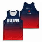Custom Running Tank Top - Chicago 2026 Personalized Tech Singlet