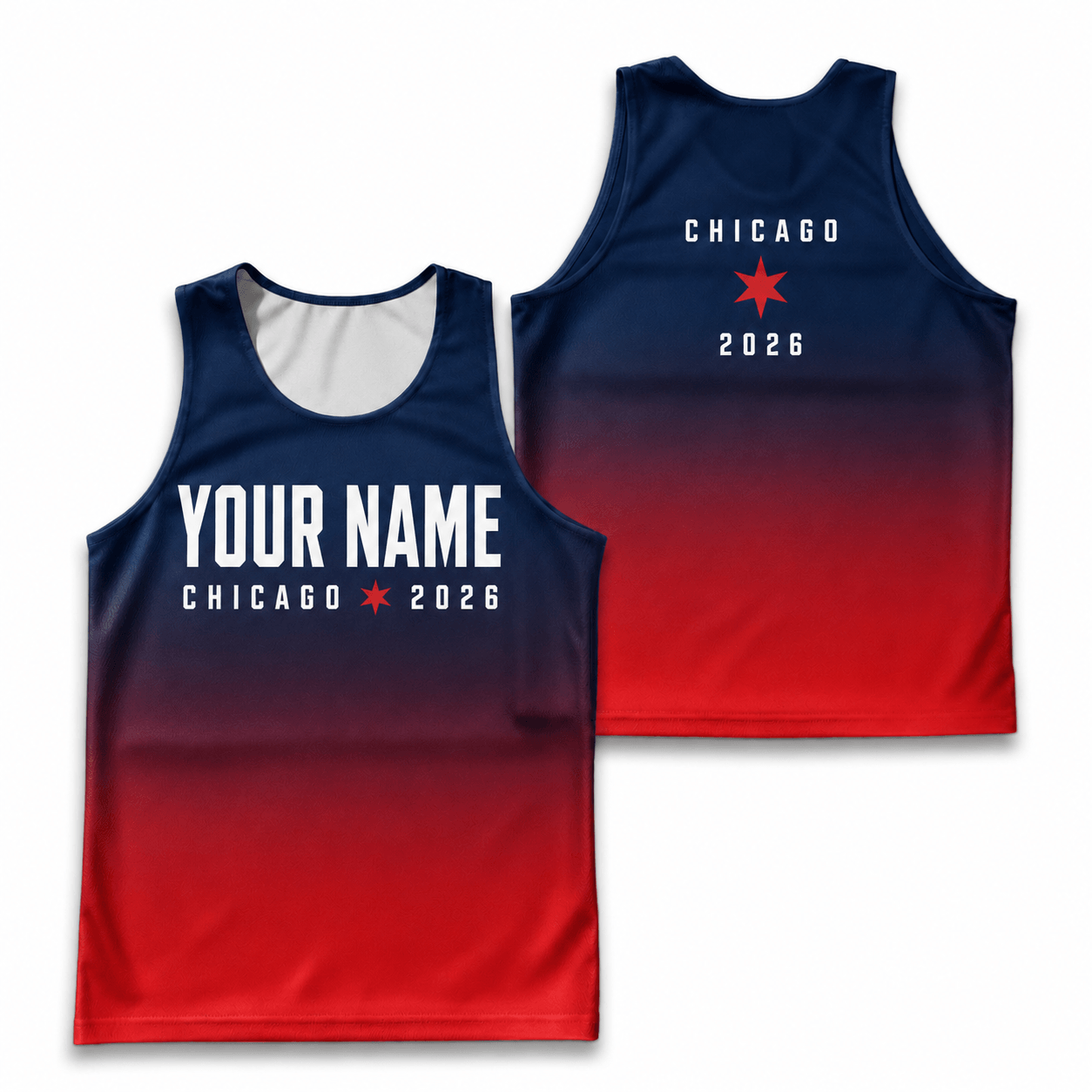 Customized Chicago 2026 Tech Running Tank Top