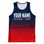 Custom Running Tank Top - Chicago 2026 Personalized Tech Singlet