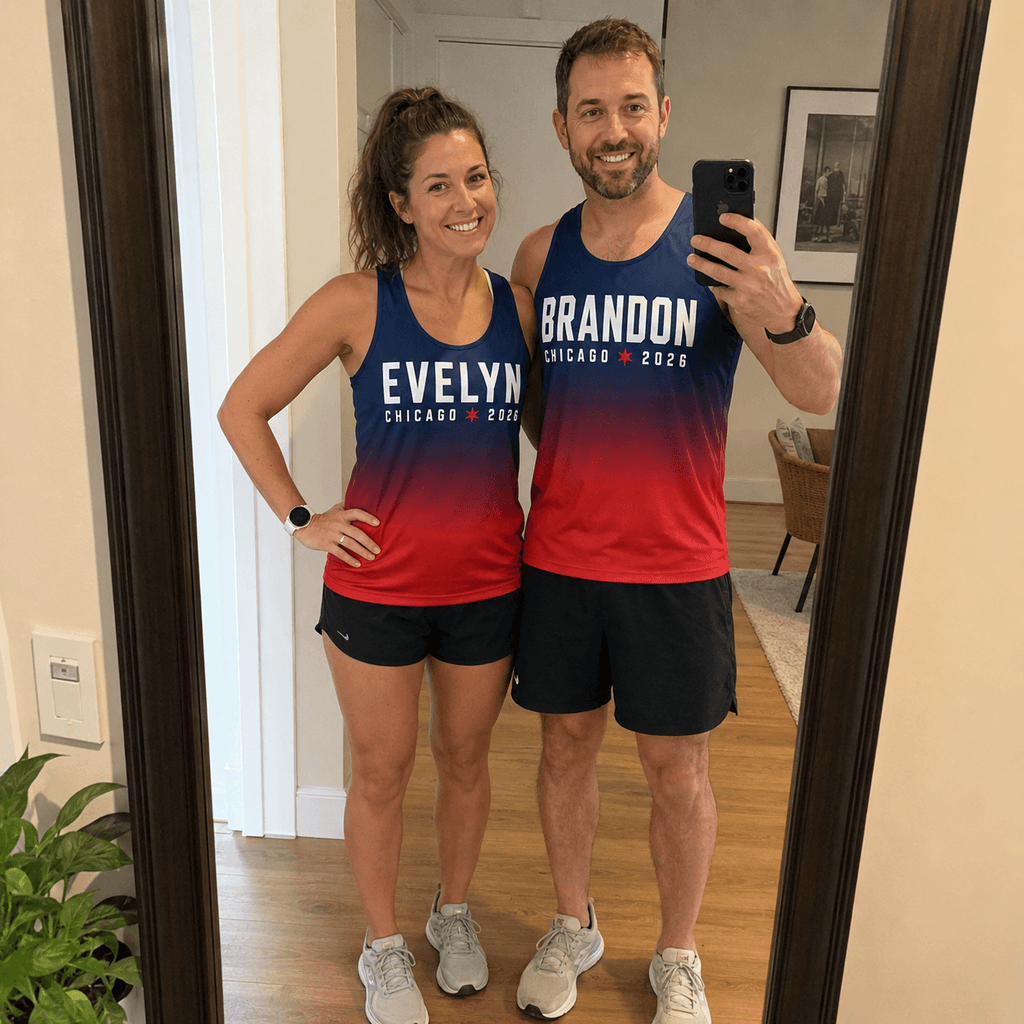 Custom Running Tank Top - Chicago 2026 Personalized Tech Singlet