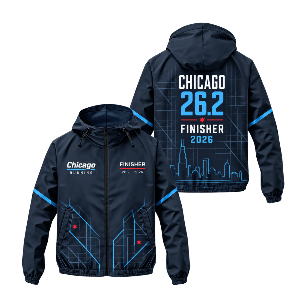 Chicago Finisher 26.2 Miles 2026 Running Windbreaker Jacket