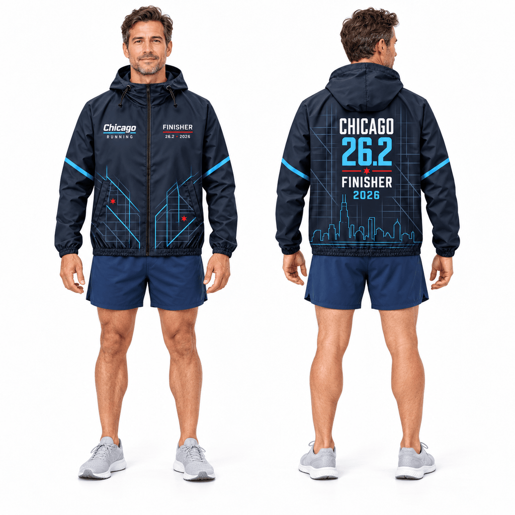 Chicago Finisher 26.2 Miles 2026 Running Windbreaker Jacket