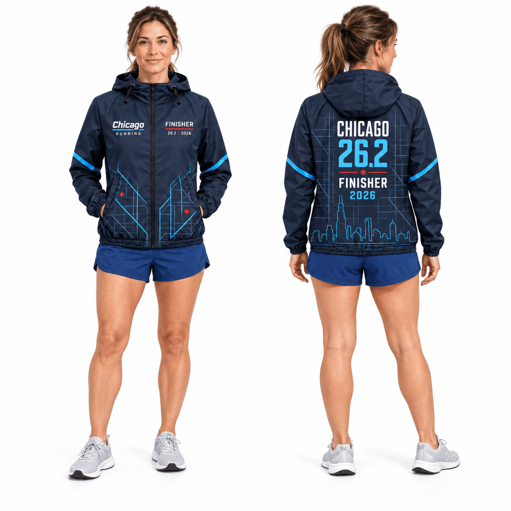 Chicago Finisher 26.2 Miles 2026 Running Windbreaker Jacket