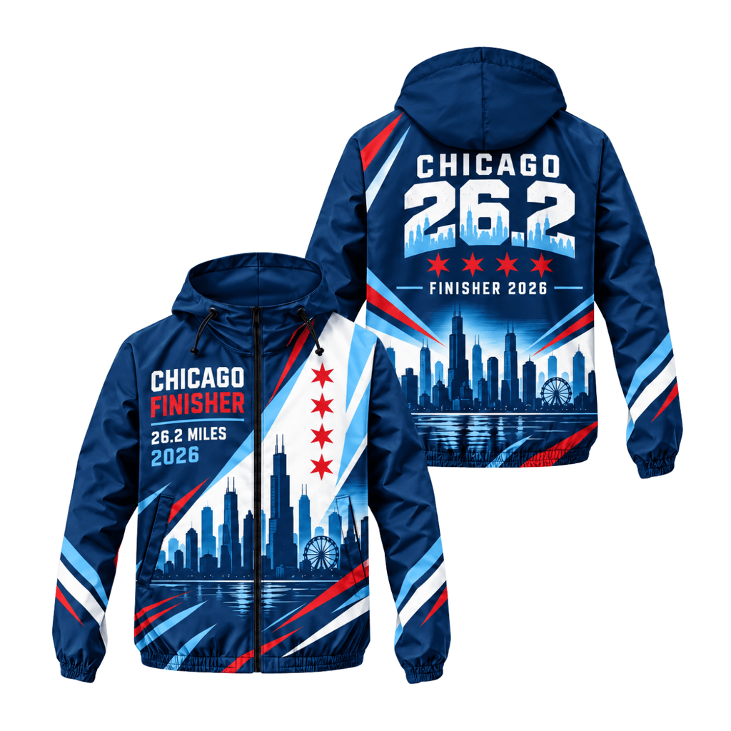 Chicago Finisher 26.2 Stars 2026 Running Windbreaker Jacket