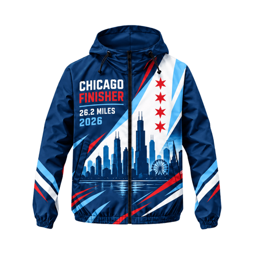 Chicago Finisher 26.2 Stars 2026 Running Windbreaker Jacket