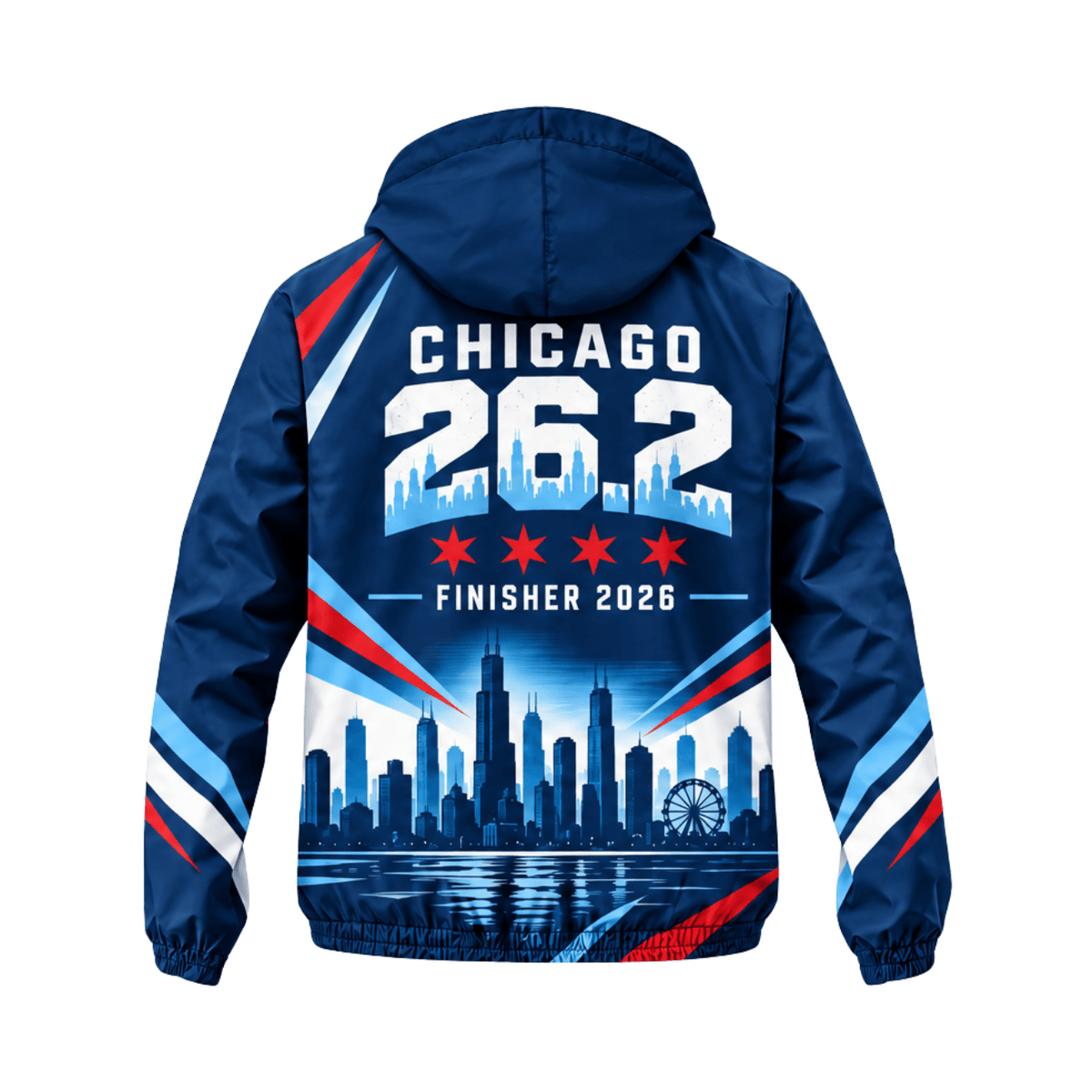 Chicago Finisher 26.2 Stars 2026 Running Windbreaker Jacket