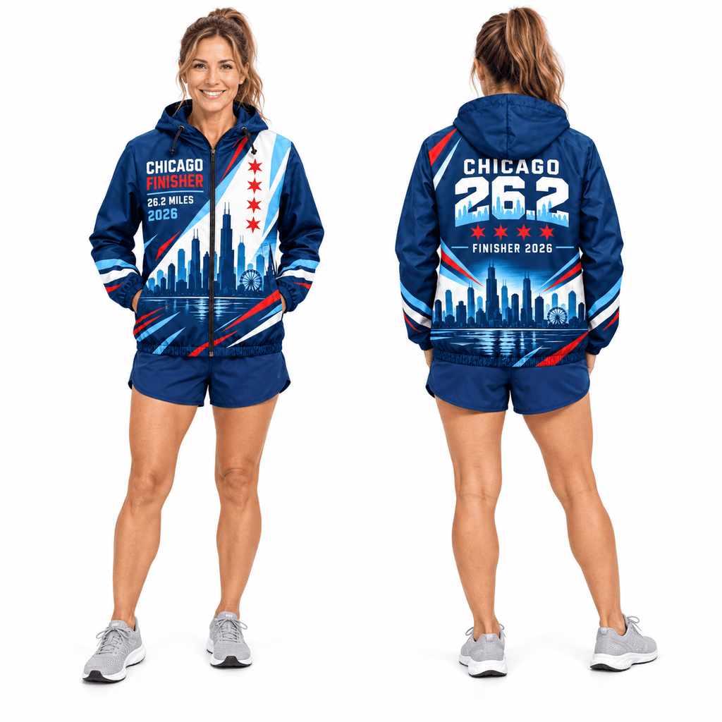 Chicago Finisher 26.2 Stars 2026 Running Windbreaker Jacket