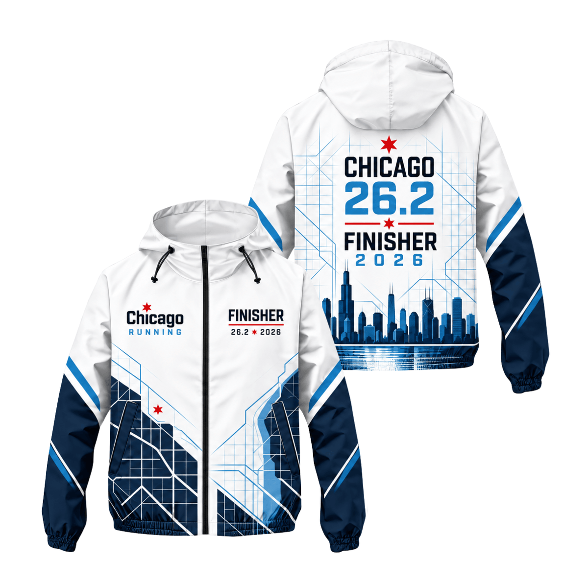 Chicago Running 26.2 Finisher 2026 Running Windbreaker Jacket