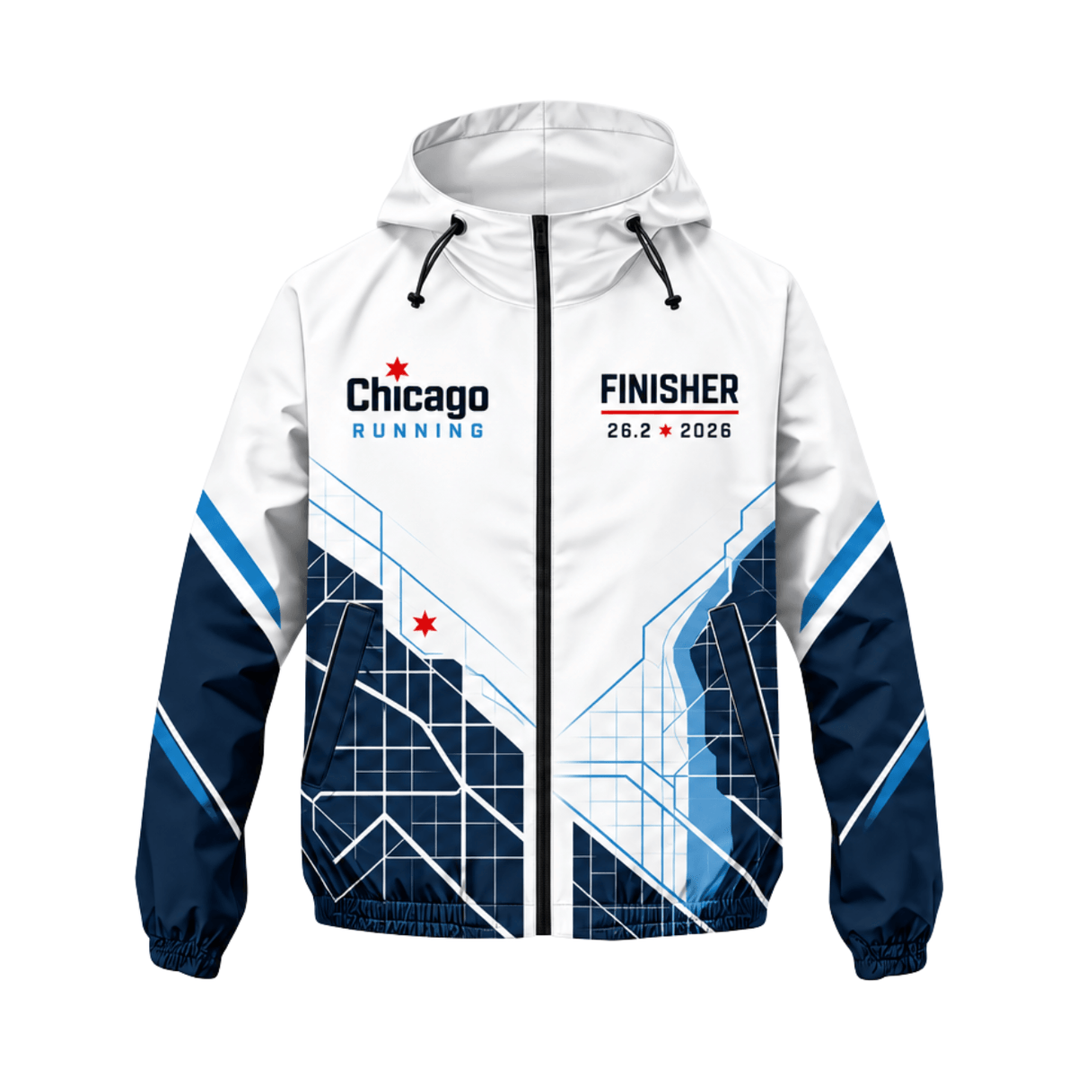 Chicago Running 26.2 Finisher 2026 Running Windbreaker Jacket