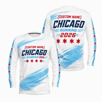 Chicago Running Long Sleeve Shirt Custom Name 2026 Running Top for Men and Women