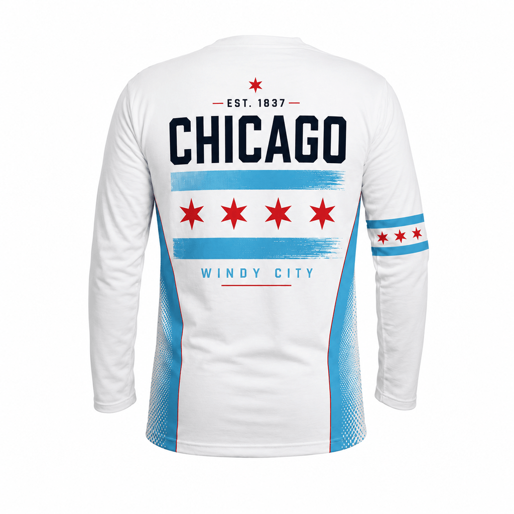 Chicago Running Long Sleeve Shirt Lakefront Miles Running Top for Men and Women