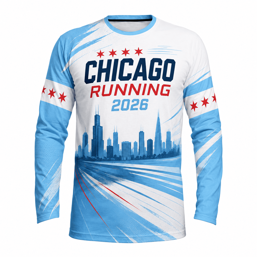 Chicago Running Long Sleeve Shirt Race 2026 Running Top for Men and Women