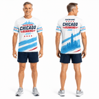 Chicago Running T-Shirt Customized Name Chicago 2026 Running Tee for Men and Women