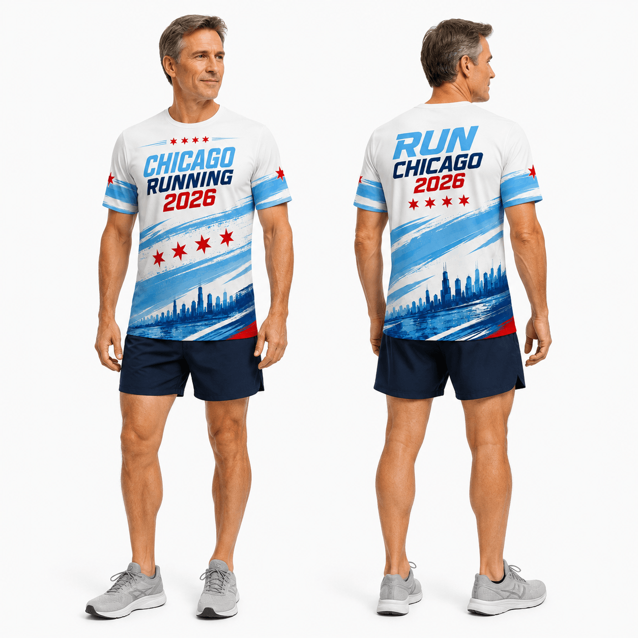 Chicago Running T-Shirt Run Chicago 2026 Running Tee for Men and Women