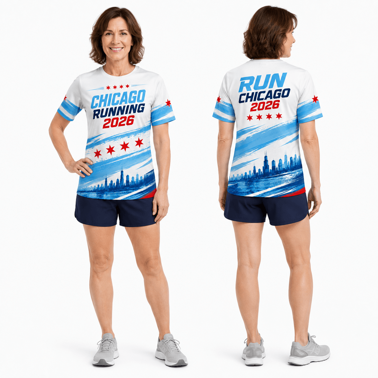 Chicago Running T-Shirt Run Chicago 2026 Running Tee for Men and Women