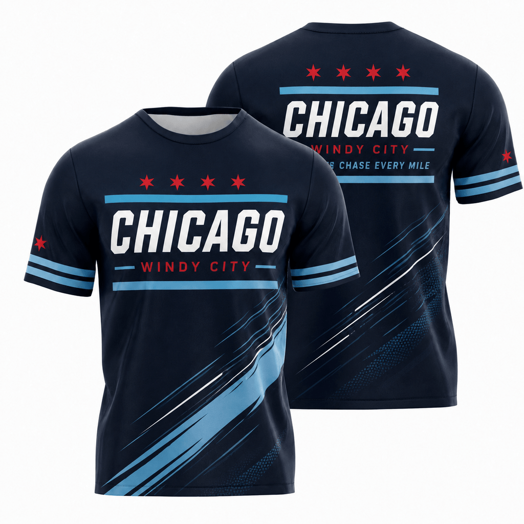 Chicago Running T-Shirt Windy City Running Tee for Men and Women