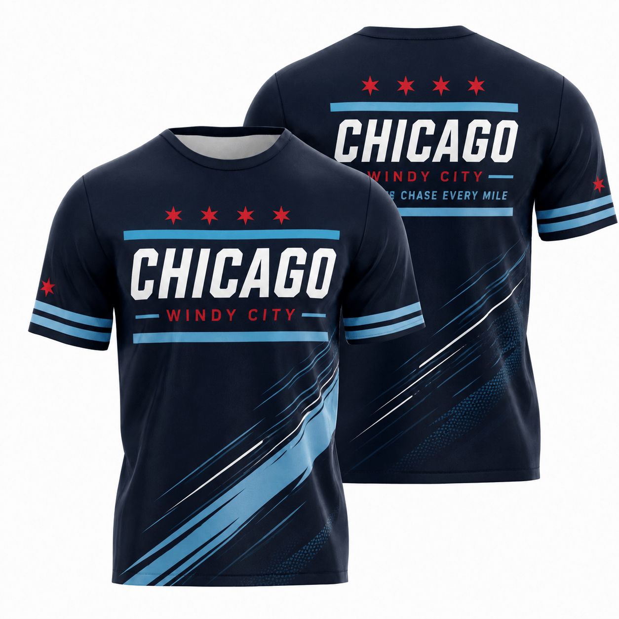 Chicago Running T-Shirt Windy City Running Tee for Men and Women