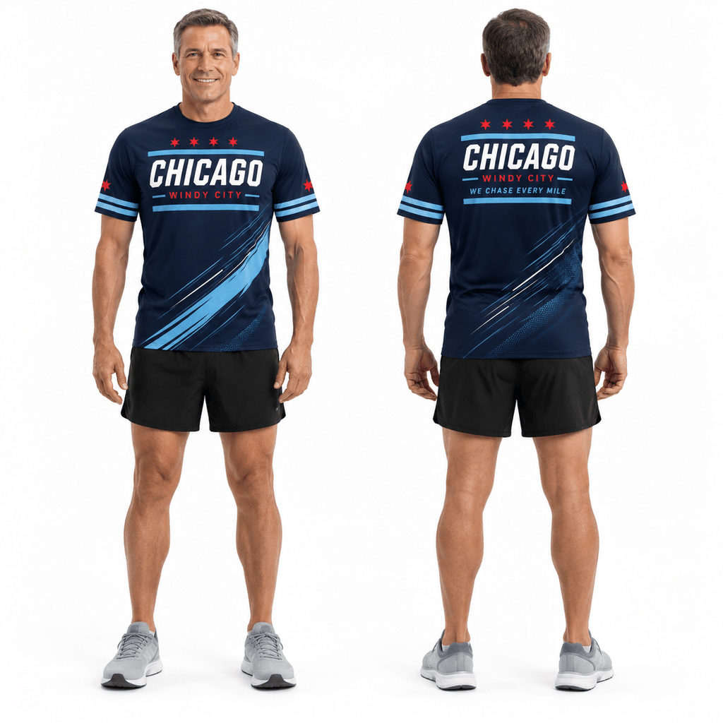 Chicago Running T-Shirt Windy City Running Tee for Men and Women