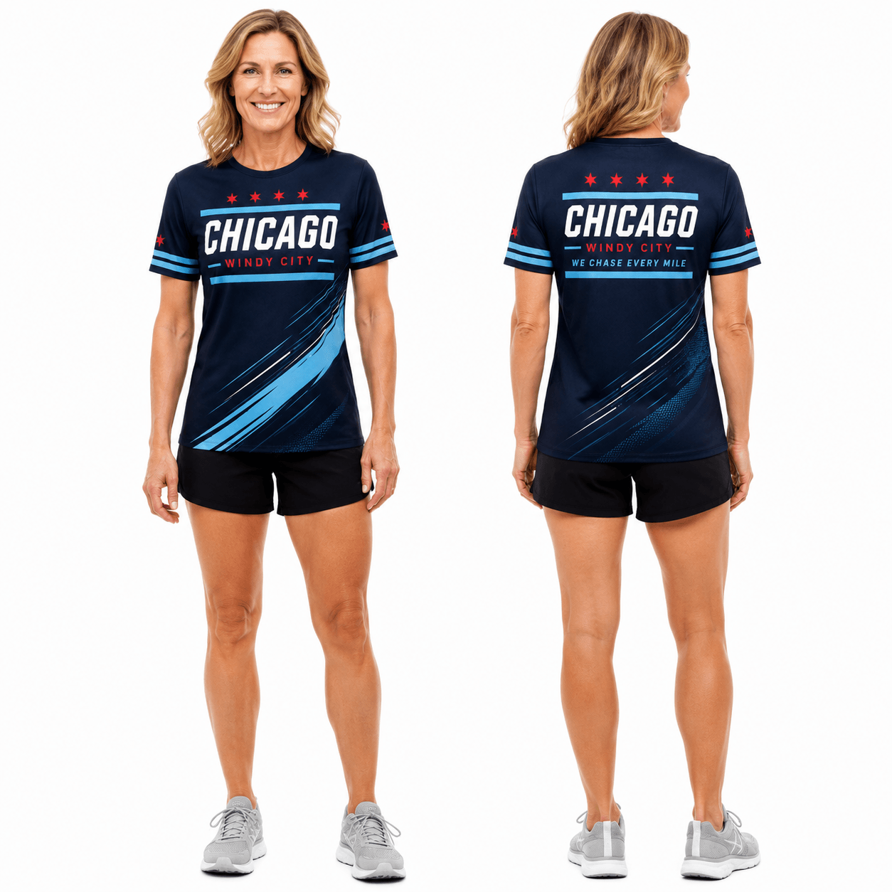 Chicago Running T-Shirt Windy City Running Tee for Men and Women
