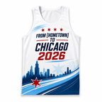 Chicago Running Tank Top Custom Hometown to Chicago 2026 Running Singlet for Men and Women