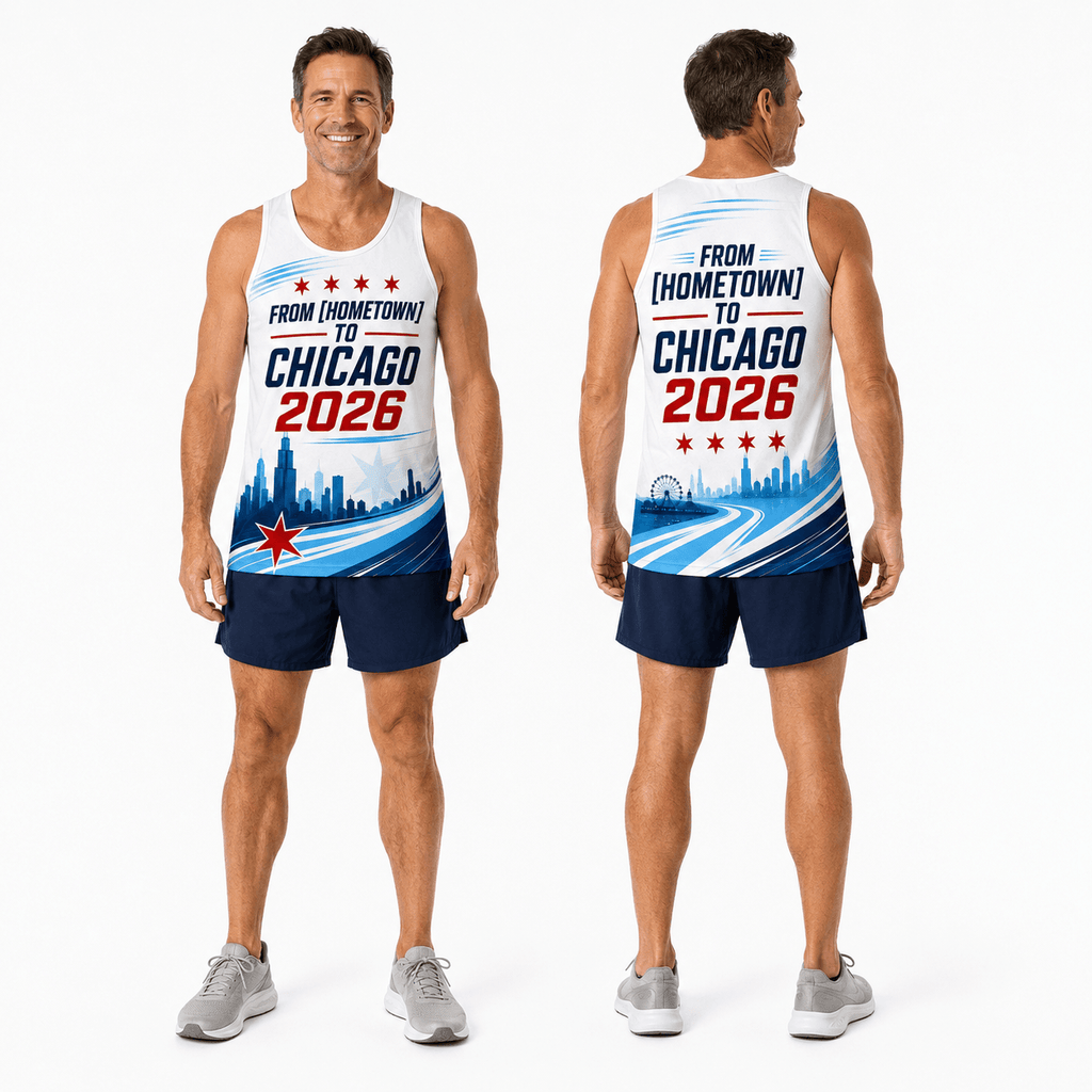 Chicago Running Tank Top Custom Hometown to Chicago 2026 Running Singlet for Men and Women