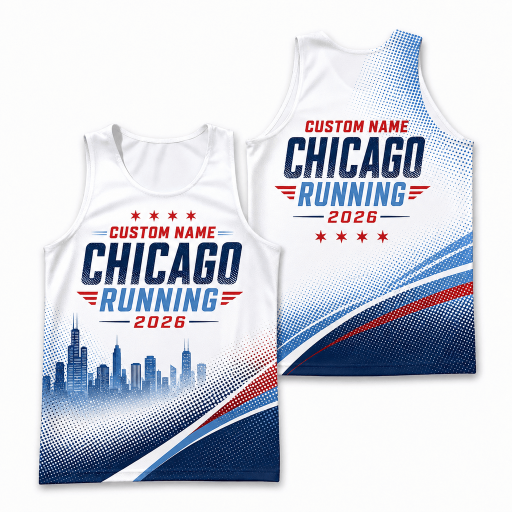 Chicago Running Tank Top Custom Name 2026 Chicago Speedwave Running Singlet for Men and Women