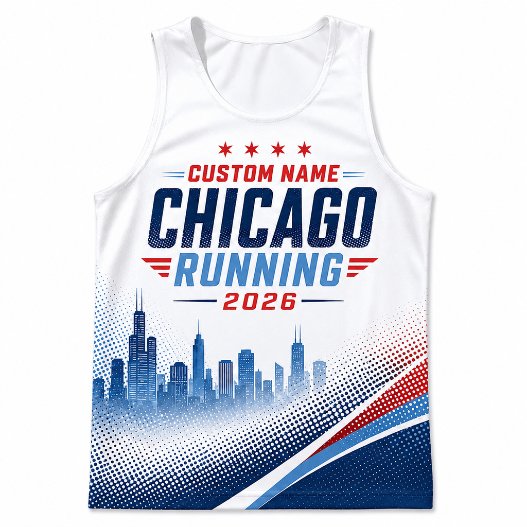 Chicago Running Tank Top Custom Name 2026 Chicago Speedwave Running Singlet for Men and Women