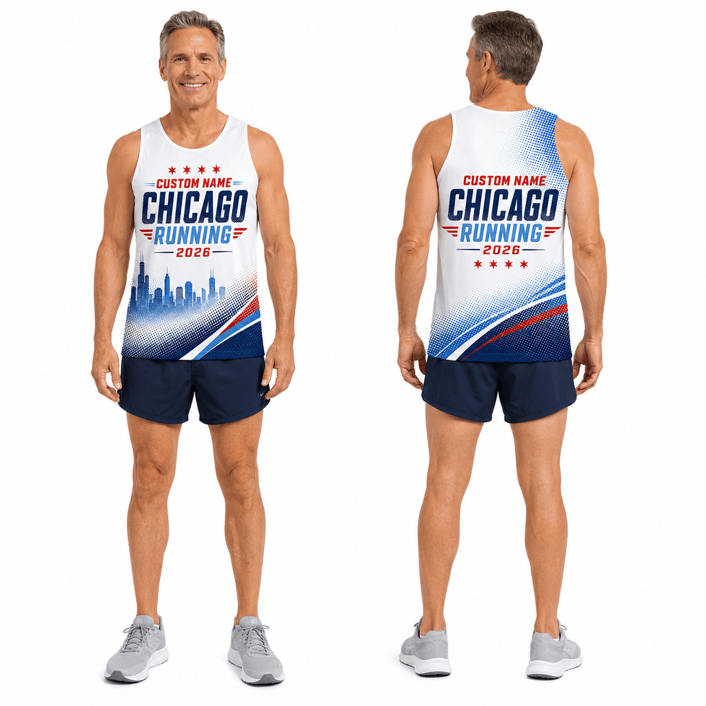 Chicago Running Tank Top Custom Name 2026 Chicago Speedwave Running Singlet for Men and Women
