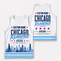 Chicago Running Tank Top Custom Name 2026 Finisher Running Singlet for Men and Women