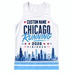 Chicago Running Tank Top Custom Name 2026 Finisher Running Singlet for Men and Women
