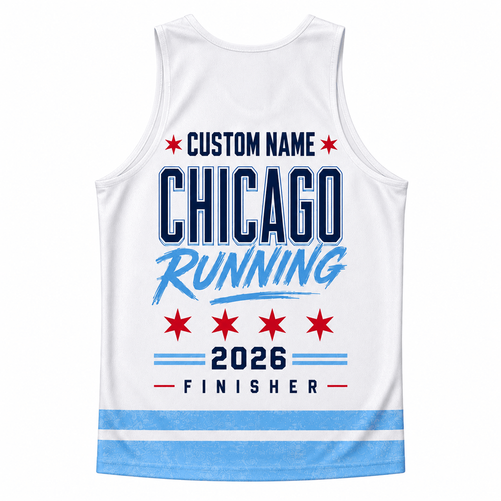Chicago Running Tank Top Custom Name 2026 Finisher Running Singlet for Men and Women