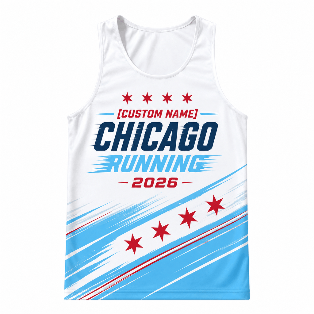 Chicago Running Tank Top Custom Name 2026 Running Singlet for Men and Women