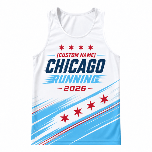 Chicago Running Tank Top Custom Name 2026 Running Singlet for Men and Women