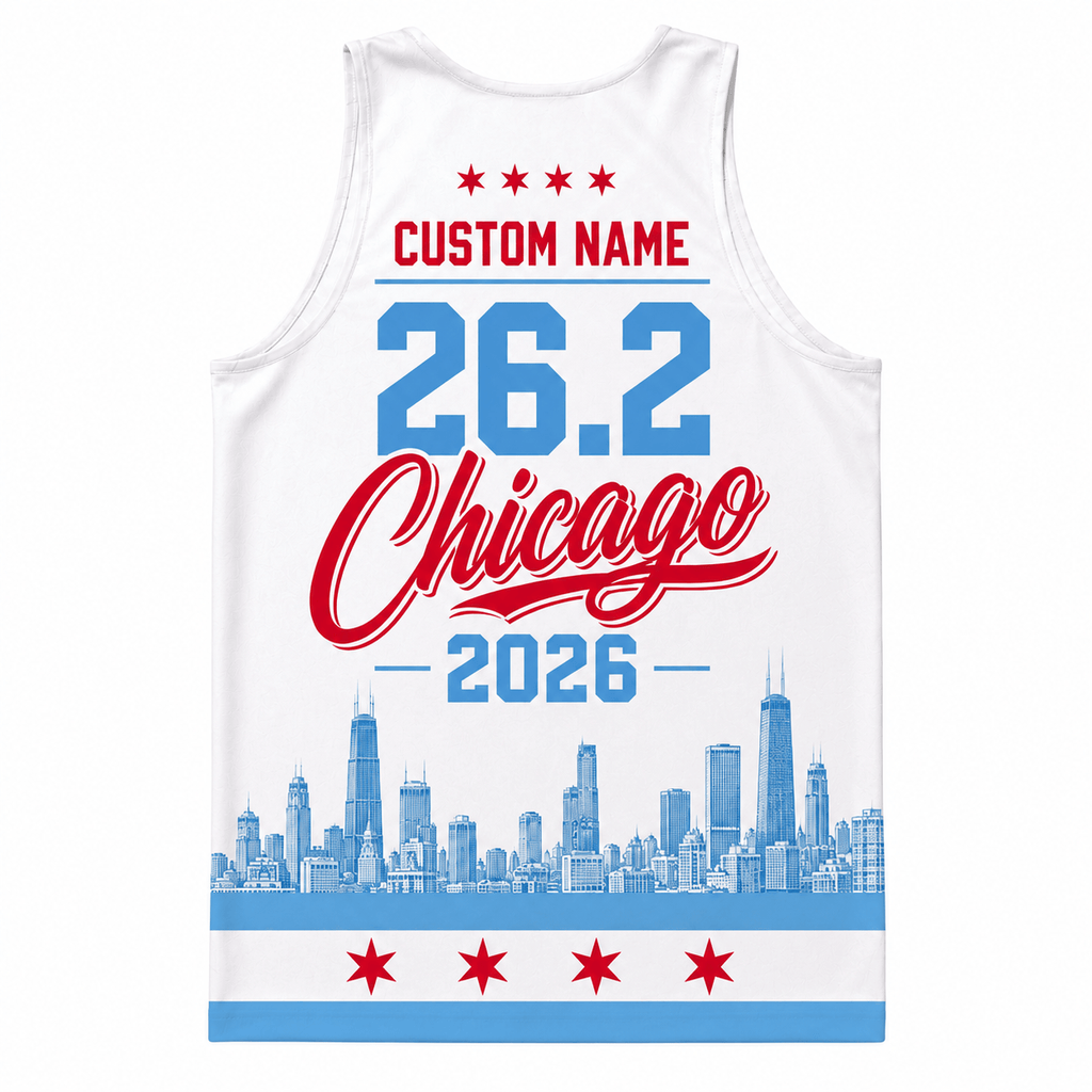Chicago Running Tank Top Custom Name 26.2 2026 Running Singlet for Men and Women