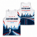 Chicago Running Tank Top Custom Name Chicago Runner 2026 Running Singlet for Men and Women