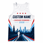 Chicago Running Tank Top Custom Name Chicago Runner 2026 Running Singlet for Men and Women