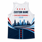 Chicago Running Tank Top Custom Name Chicago Runner 2026 Running Singlet for Men and Women