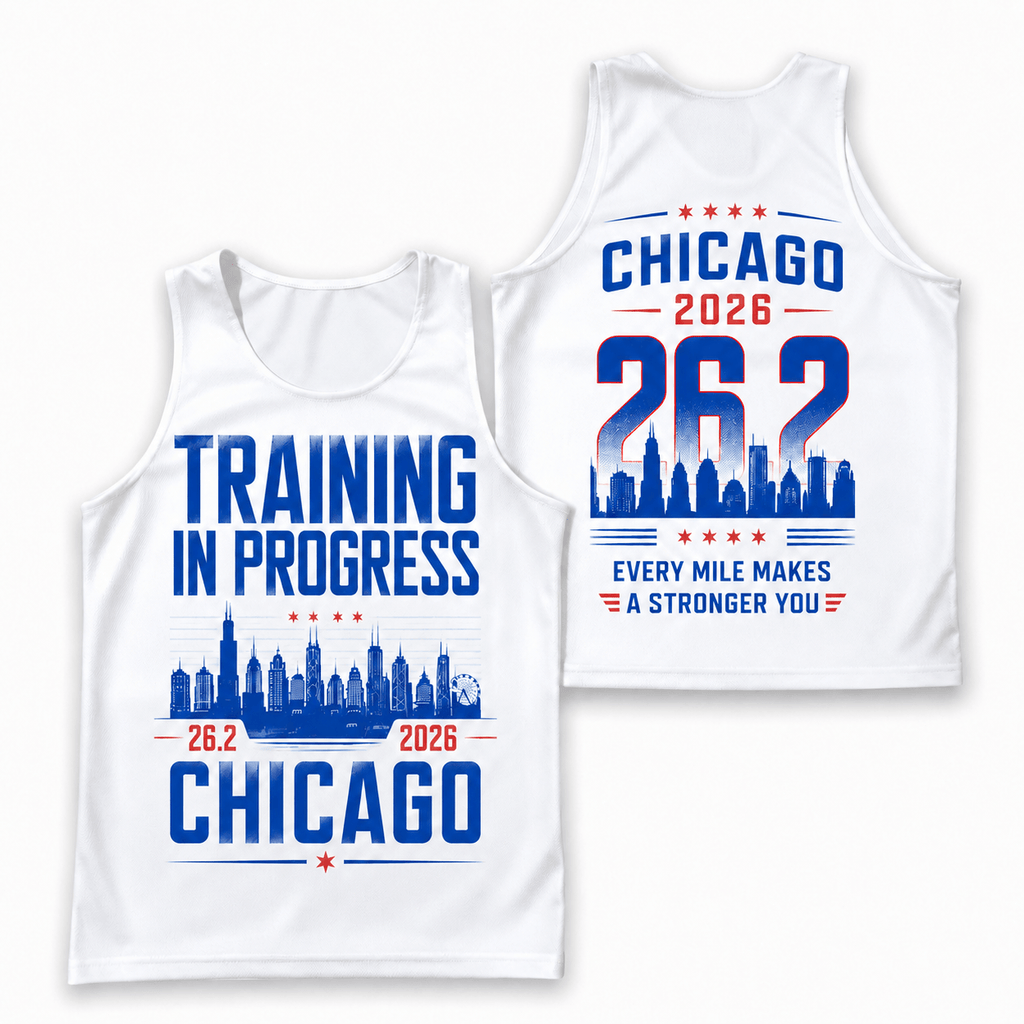 Chicago Running Tank Top Training 26.2 Running Singlet for Men and Women